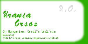 urania orsos business card
